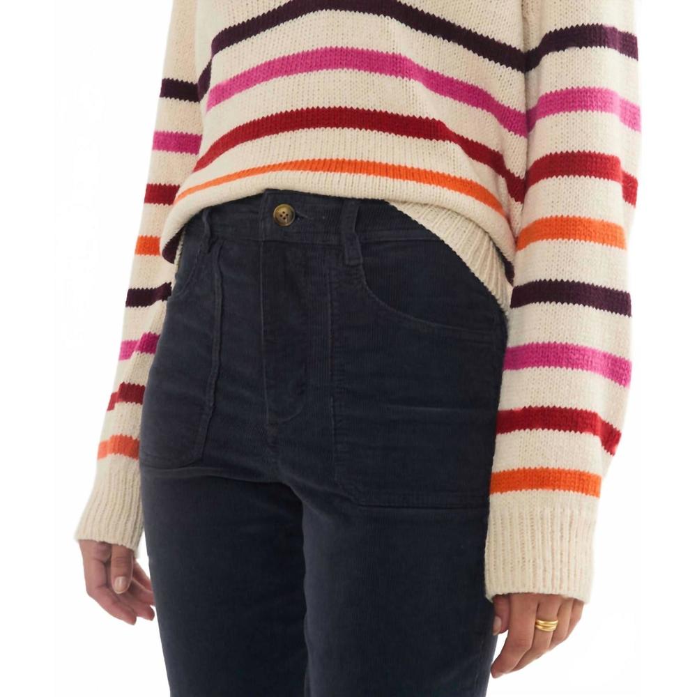NEW MARINE LAYER bridget corduroy flare jeans in india ink - Picture 4 of 6